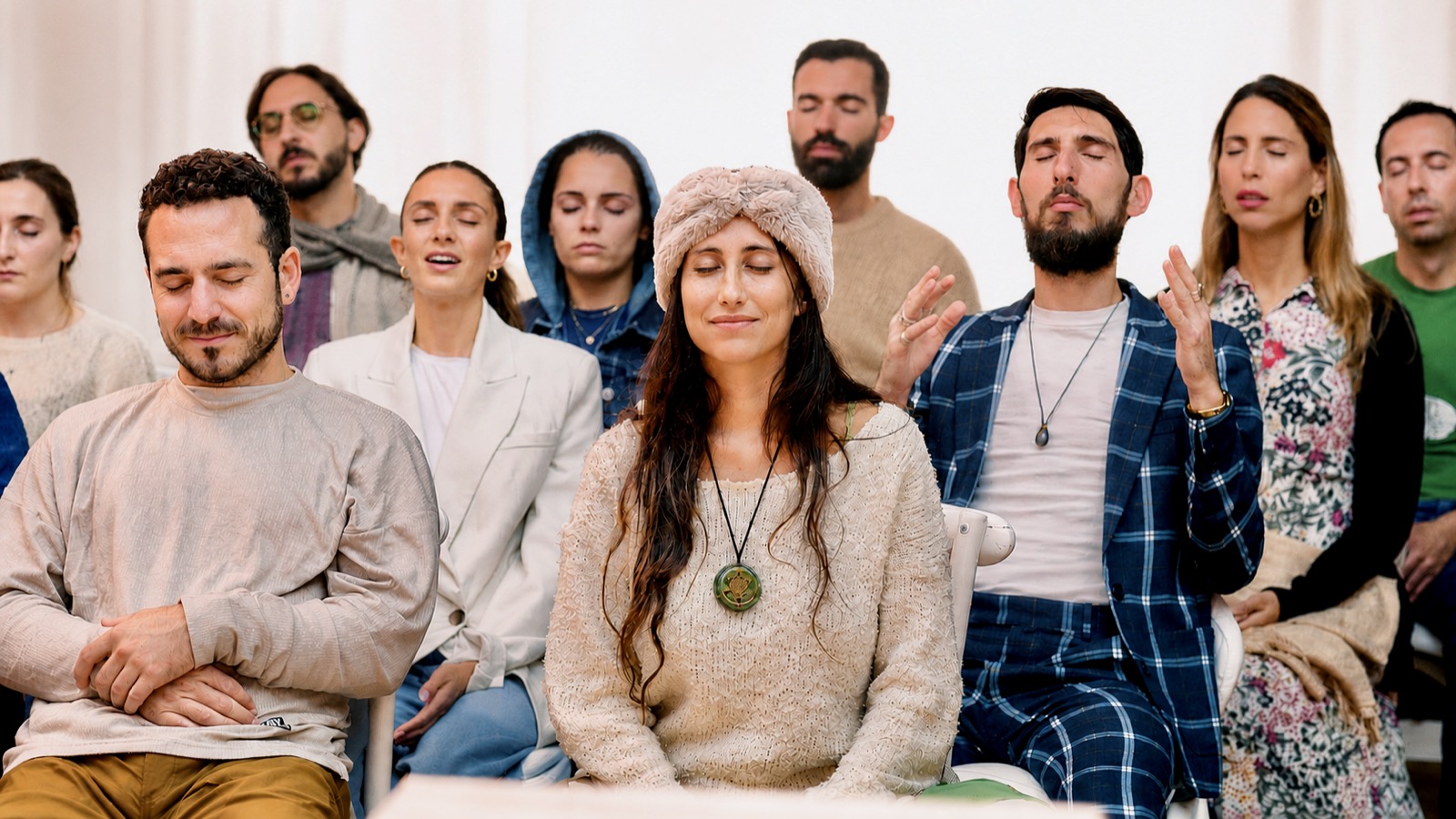 Students in deep meditation